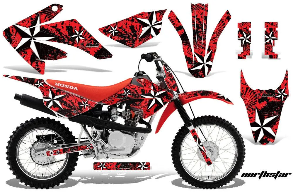 Honda CRF100 Dirt Bike Graphic Kit - 2011-2016 Northstar Red