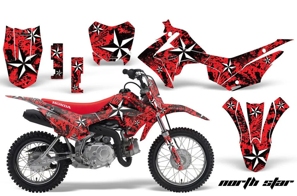 Honda CRF110 F Dirt Bike Graphic Kit - 2013-2018 North Star Red