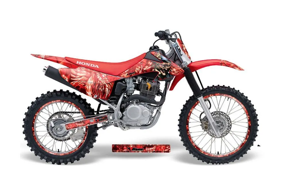 Honda CRF150 F Dirt Bike Graphic Kit - 2008-2014 Mad Hatter Red
