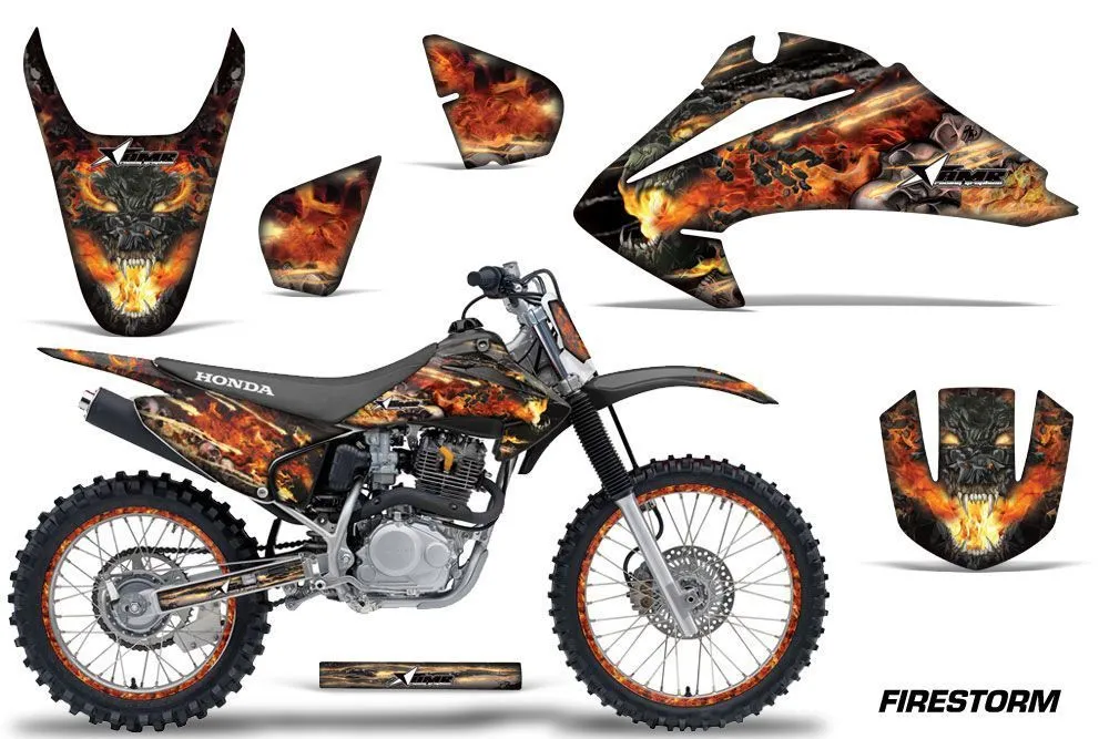 Honda CRF230 F Dirt Bike Graphic Kit - 2003-2007 Firestorm Black