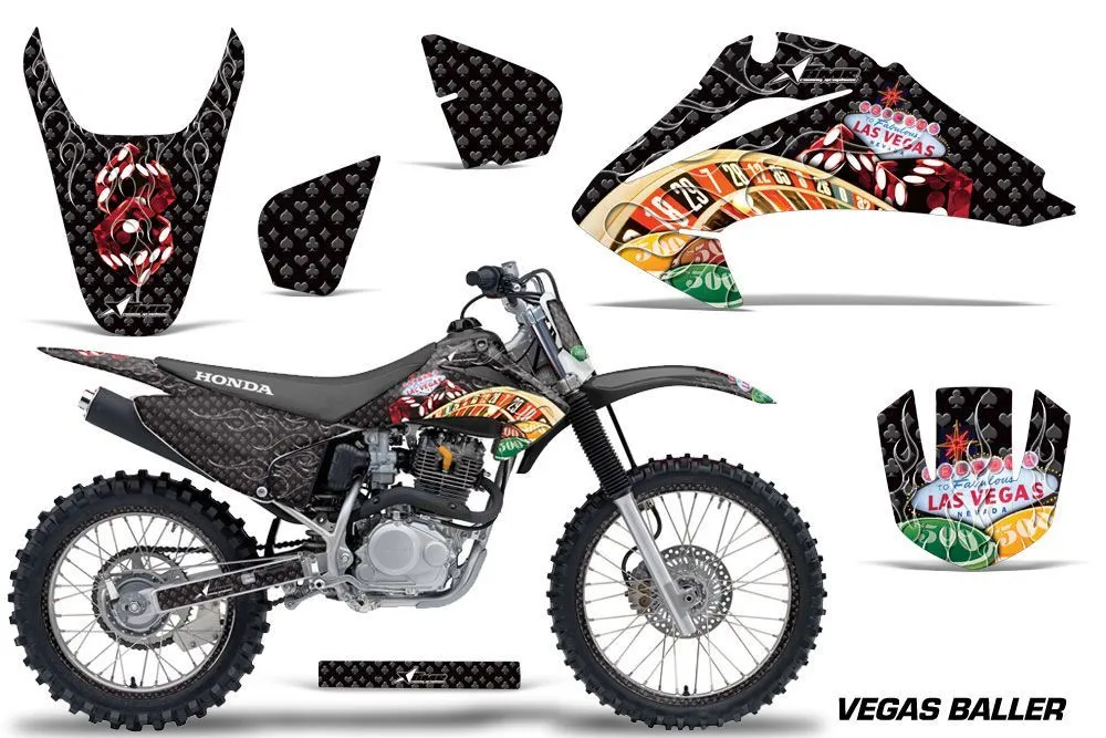 Honda CRF230 F Dirt Bike Graphic Kit - 2003-2007 Vegas Baller Black
