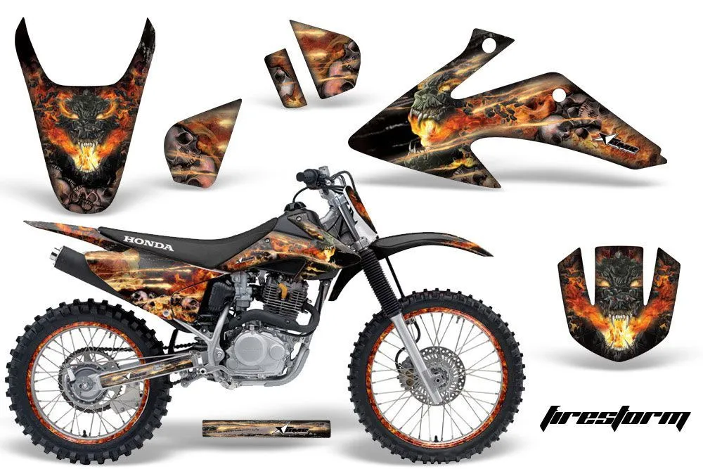 Honda CRF230 F Dirt Bike Graphic Kit - 2008-2014 Firestorm Black