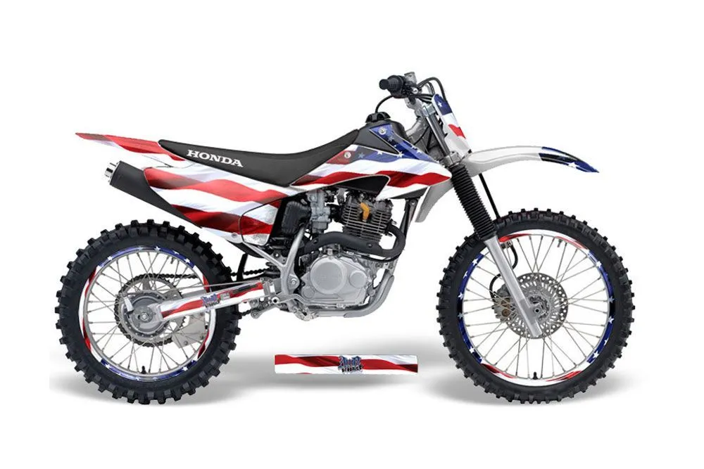 Honda CRF230 F Dirt Bike Graphic Kit - 2008-2014 Stars and Stripes Red White & Blue