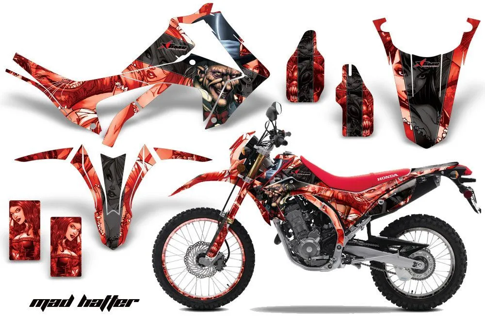 Honda CRF250 L Enduro Dirt Bike Graphic Kit - 2013-2020 Mad Hatter Red