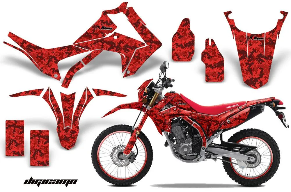 Honda CRF250 M Enduro Dirt Bike Graphic Kit - 2013-2020 Digicamo Red