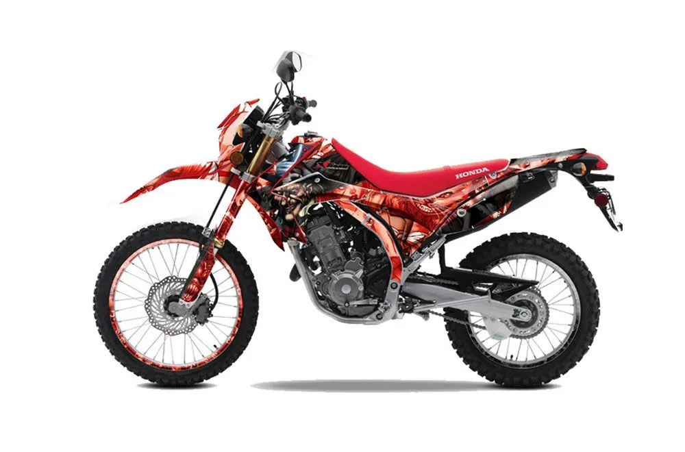 Honda CRF250 M Enduro Dirt Bike Graphic Kit - 2013-2020 Mad Hatter Red