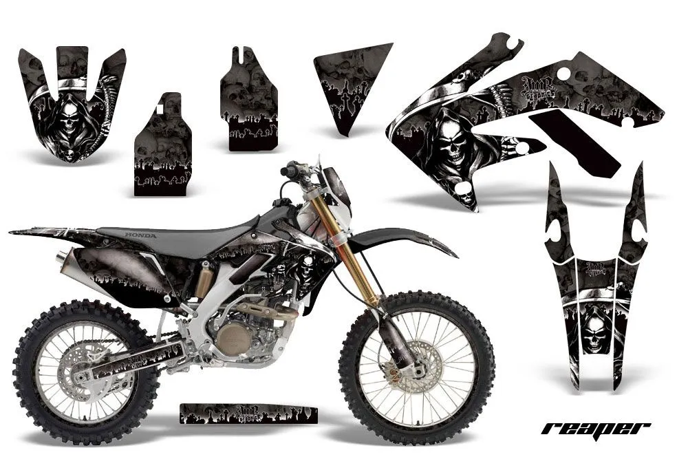 Honda CRF250 X Dirt Bike Graphic Kit - 2004-2017 Reaper Black