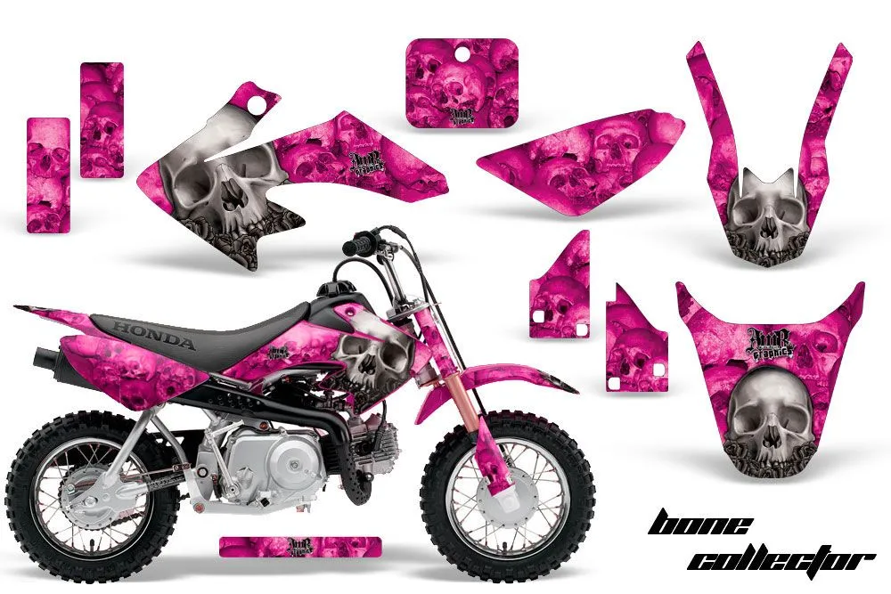 Honda CRF50 Dirt Bike Graphic Kit - 2004-2024 Bone Collector Pink