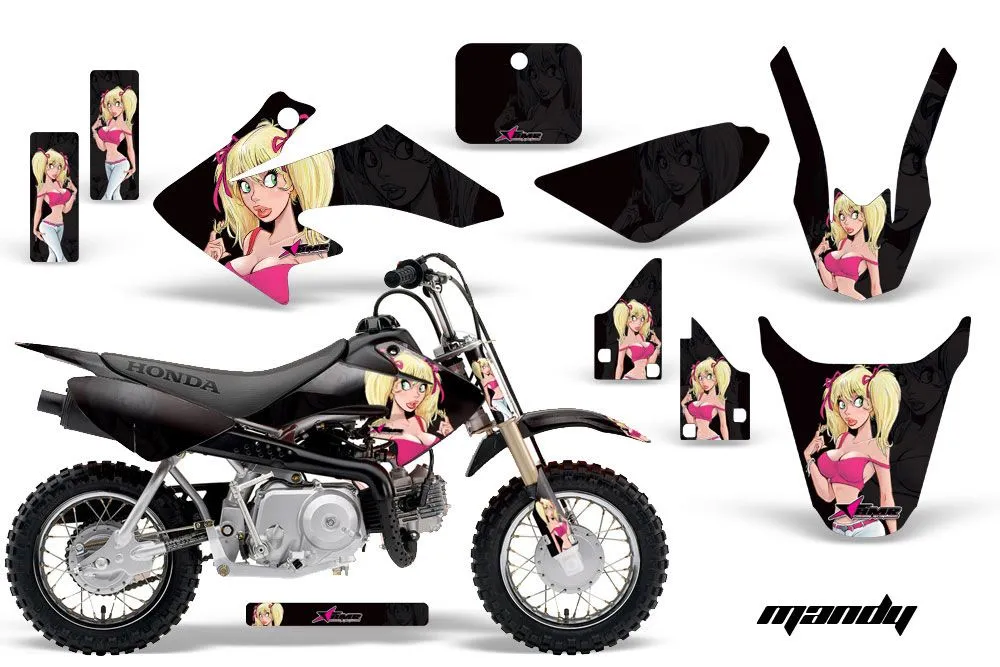 Honda CRF50 Dirt Bike Graphic Kit - 2004-2024 Mandy Black