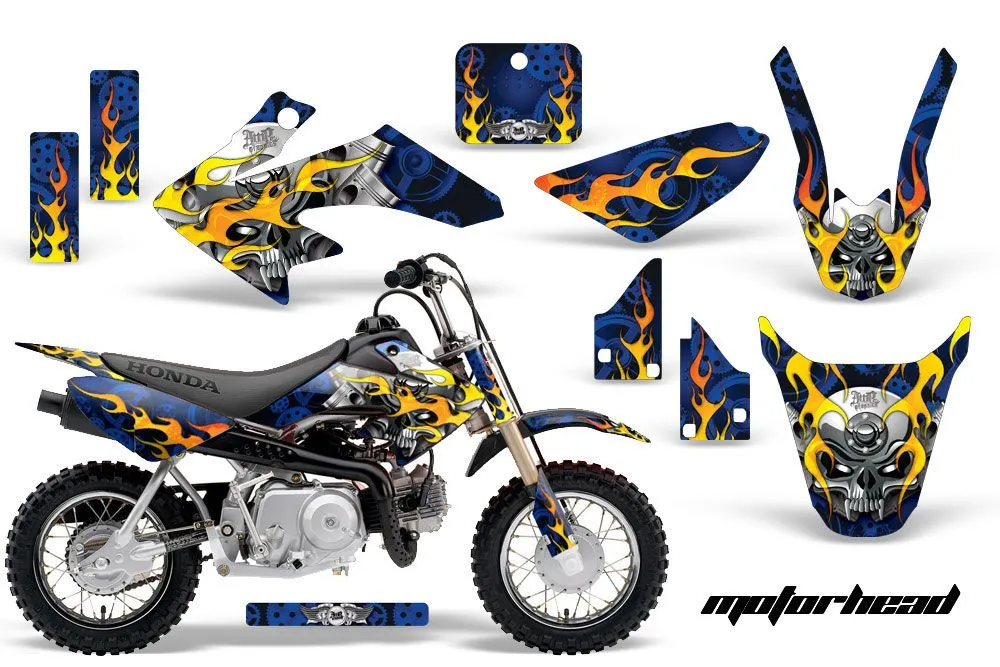 Honda CRF50 Dirt Bike Graphic Kit - 2004-2024 Motorhead Blue