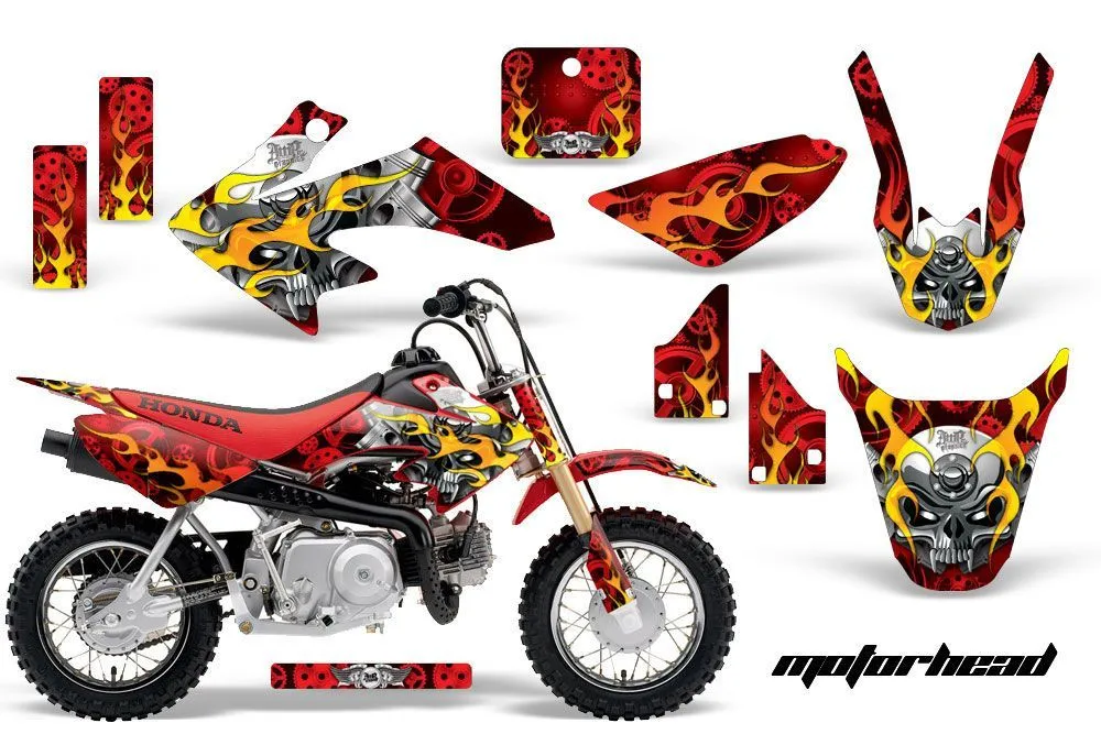 Honda CRF50 Dirt Bike Graphic Kit - 2004-2024 Motorhead Red