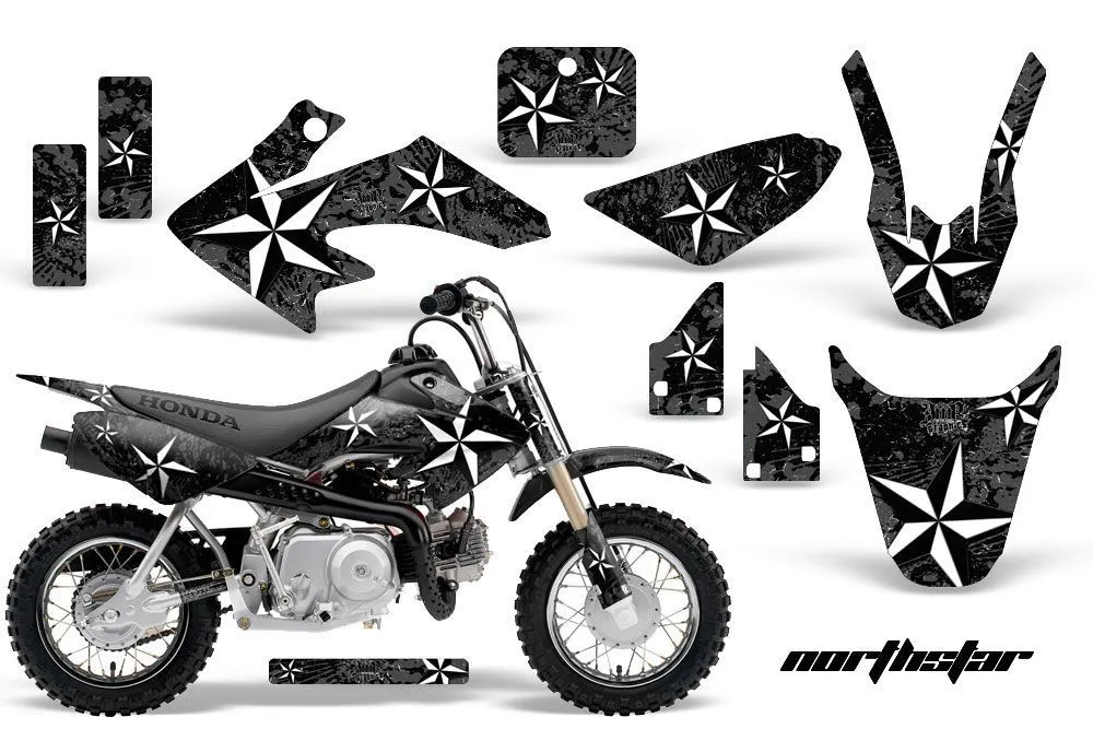 Honda CRF50 Dirt Bike Graphic Kit - 2004-2024 Northstar Black