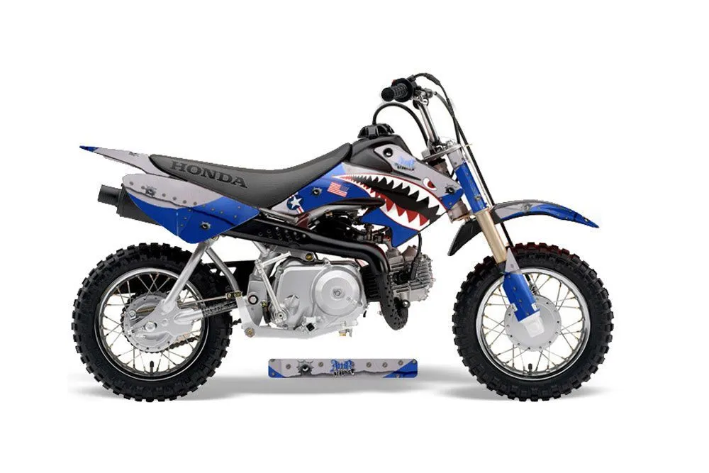 Honda CRF50 Dirt Bike Graphic Kit - 2004-2024 P40 Warhawk Blue