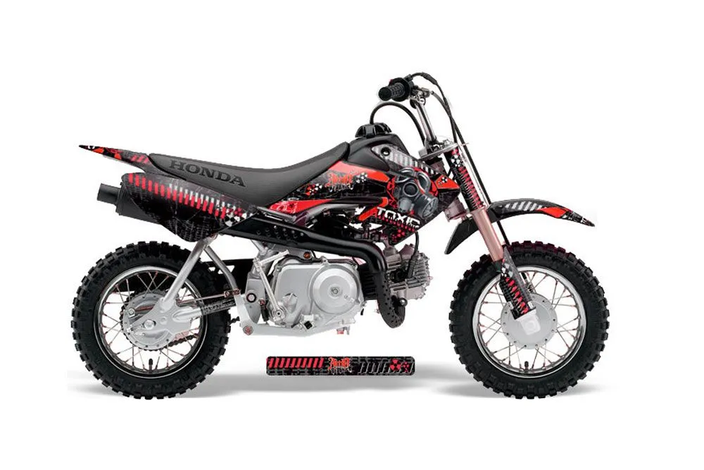 Honda CRF50 Dirt Bike Graphic Kit - 2004-2024 Toxicity Red
