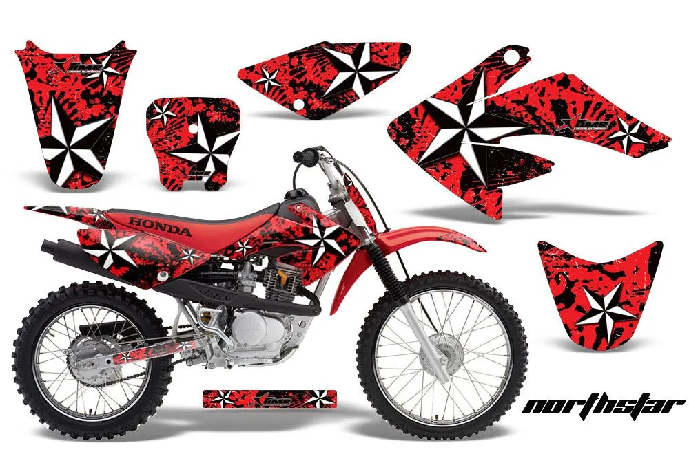 Honda CRF80 Dirt Bike Graphic Kit - 2004-2010 Northstar Red