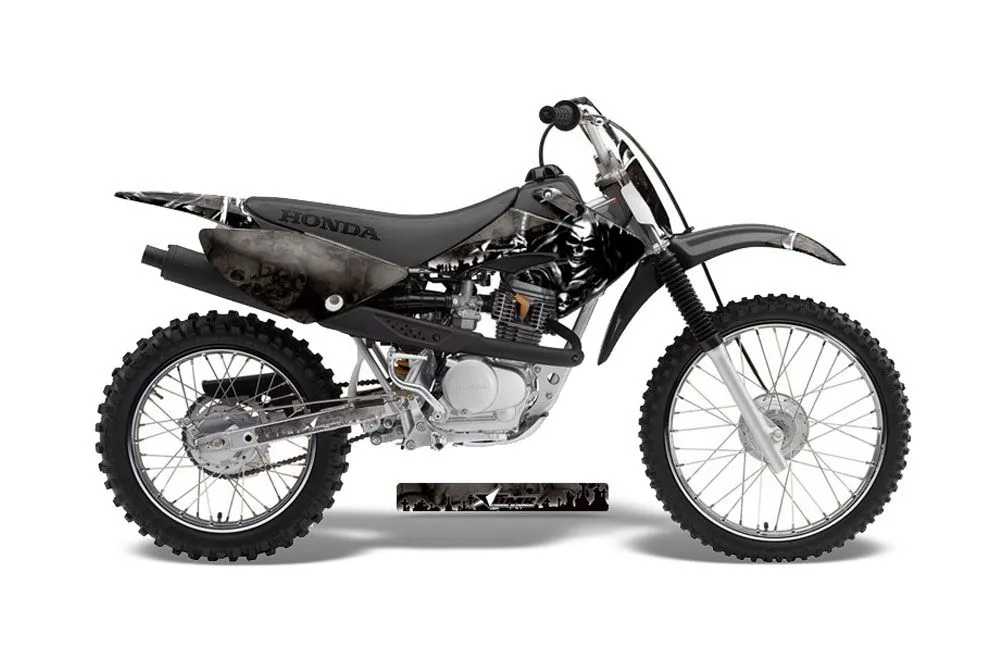 Honda CRF80 Dirt Bike Graphic Kit - 2004-2010 Reaper Black