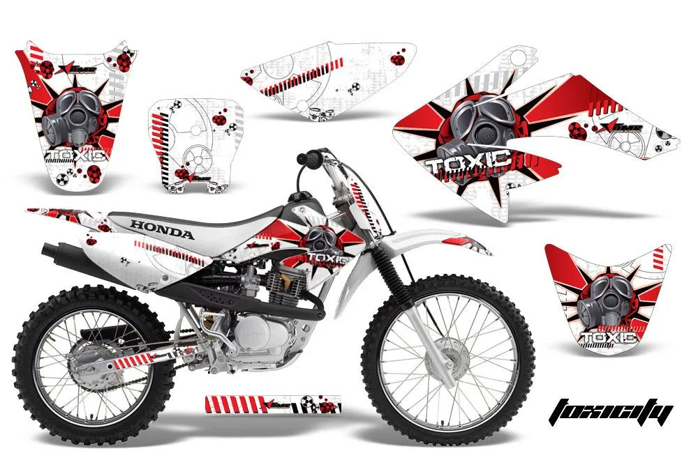Honda CRF80 Dirt Bike Graphic Kit - 2004-2010 Toxicity Red
