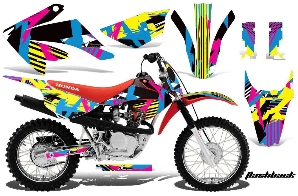 Honda CRF80 Dirt Bike Graphic Kit - 2011-2016 Flashback