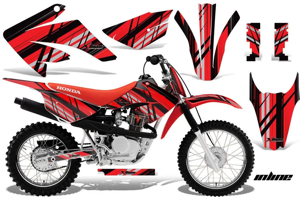 Honda CRF80 Dirt Bike Graphic Kit - 2011-2016 In Line Red