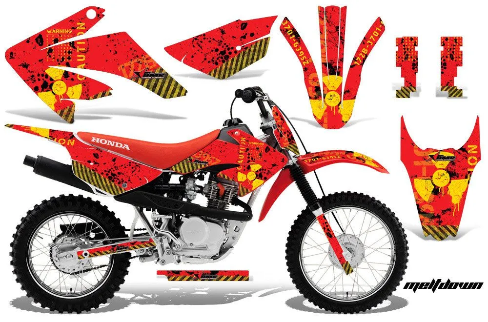 Honda CRF80 Dirt Bike Graphic Kit - 2011-2016 Meltdown Red