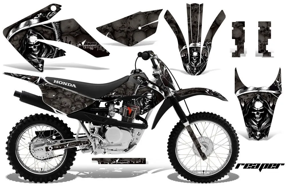 Honda CRF80 Dirt Bike Graphic Kit - 2011-2016 Reaper Black