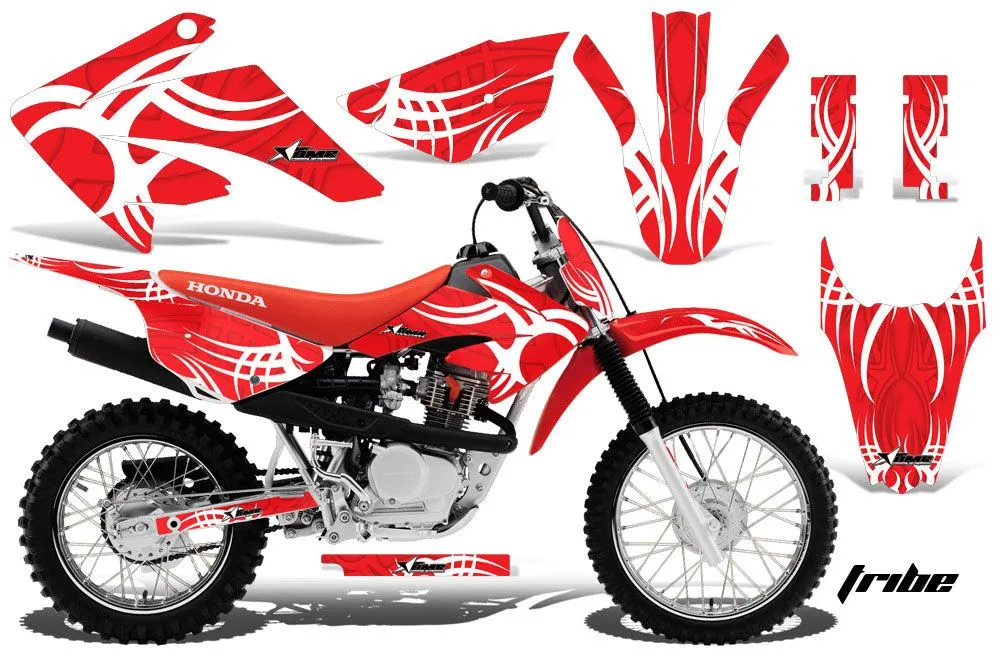 Honda CRF80 Dirt Bike Graphic Kit - 2011-2016 Tribe Red