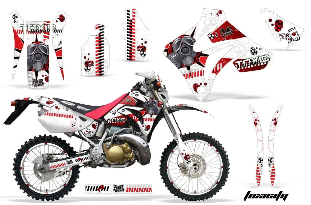Honda CRM 250 AR Dirt Bike Graphic Kit - 1989-1999 Toxicity Red