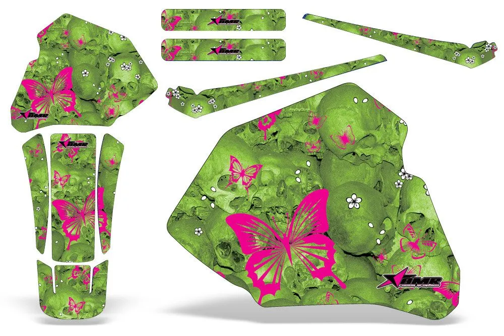 Honda XR100 Dirt Bike Graphic Kit - 1985-2000 Butterfly Green