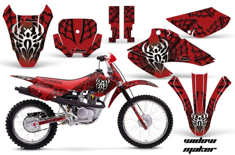 Honda XR100 Dirt Bike Graphic Kit - 2001-2003 Widow Maker Red
