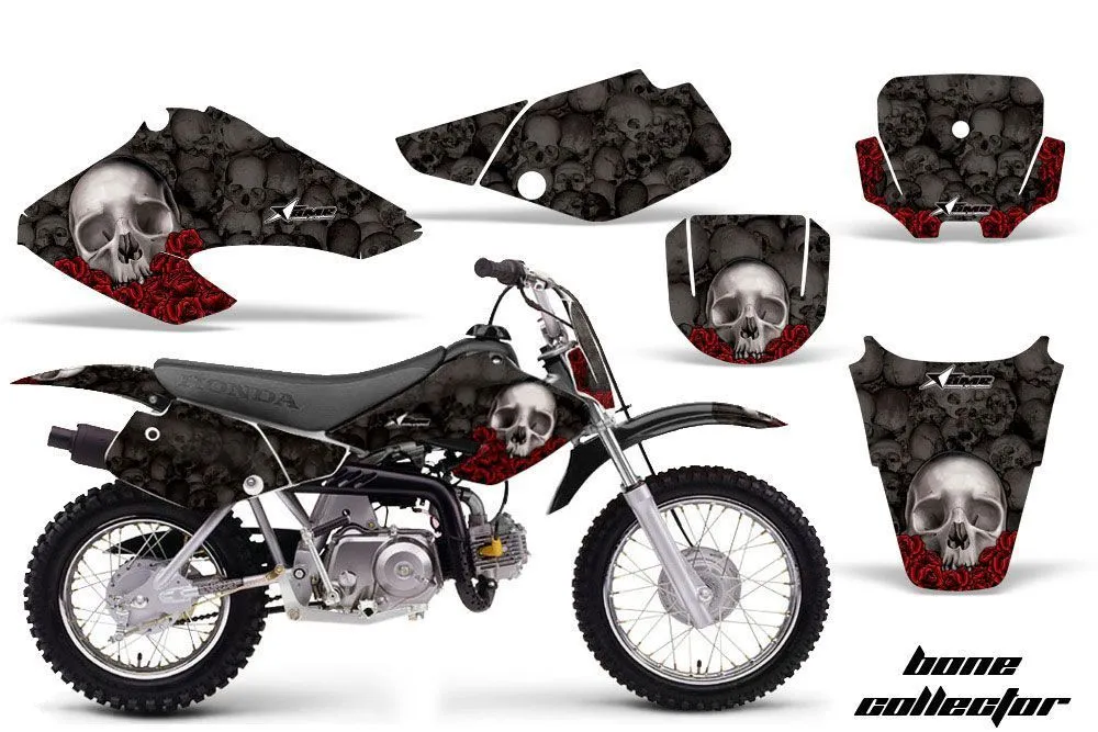 Honda XR50 Dirt Bike Graphic Kit - 2000-2003 Bone Collector Black