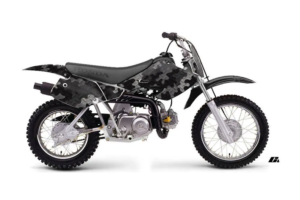 Honda XR50 Dirt Bike Graphic Kit - 2000-2003 Camoplate Black