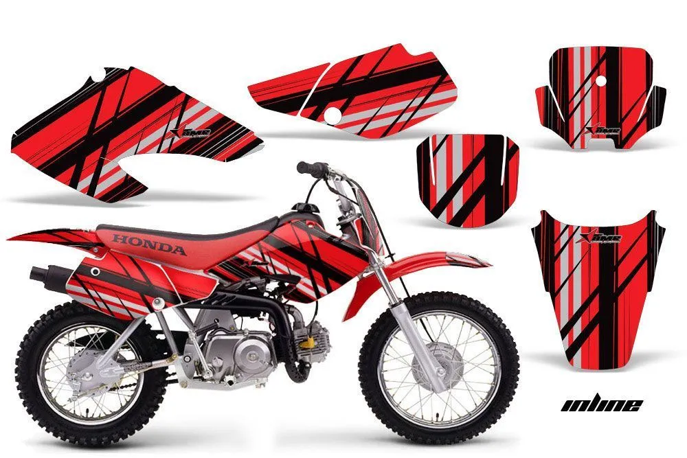 Honda XR50 Dirt Bike Graphic Kit - 2000-2003 In Line Red