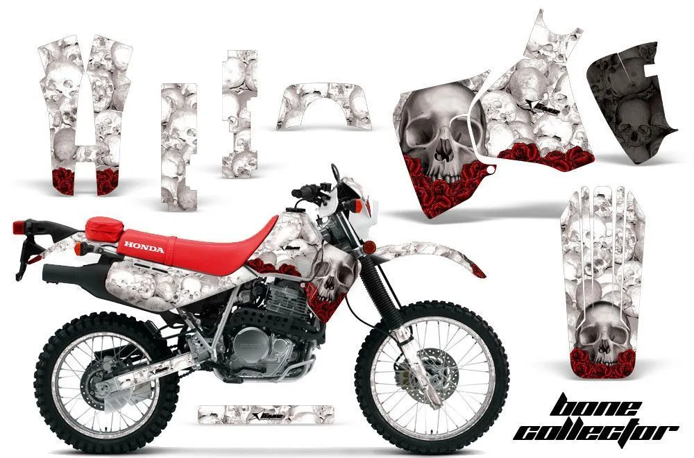 Honda XR650L Dirt Bike Graphic Kit - 1993-2025 Bone Collector White