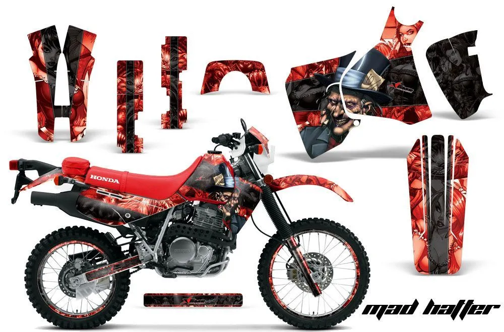 Honda XR650L Dirt Bike Graphic Kit - 1993-2025 Mad Hatter Red