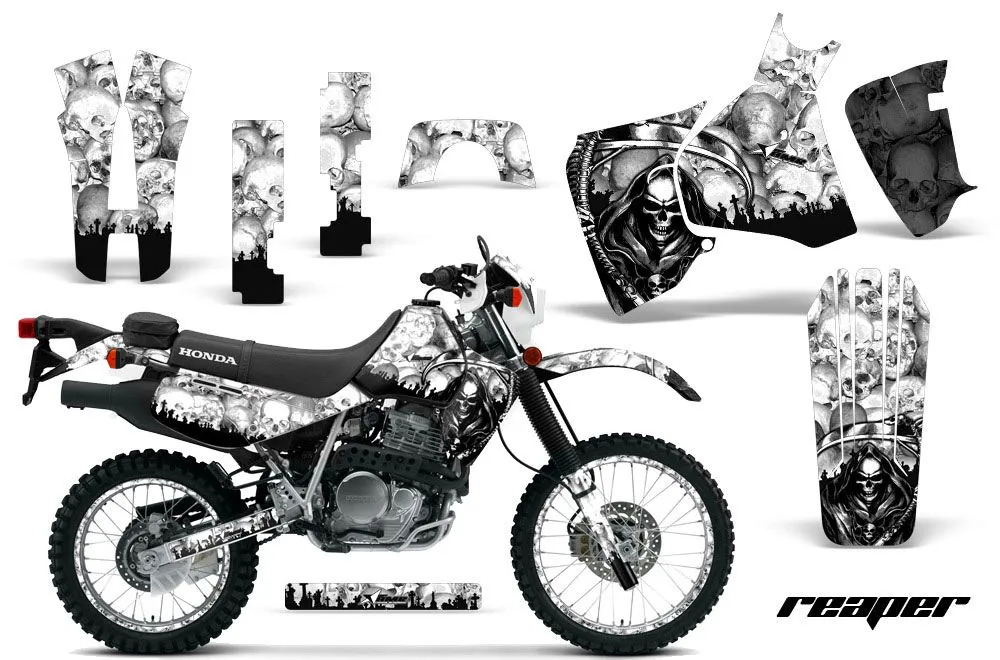 Honda XR650L Dirt Bike Graphic Kit - 1993-2025 Reaper White