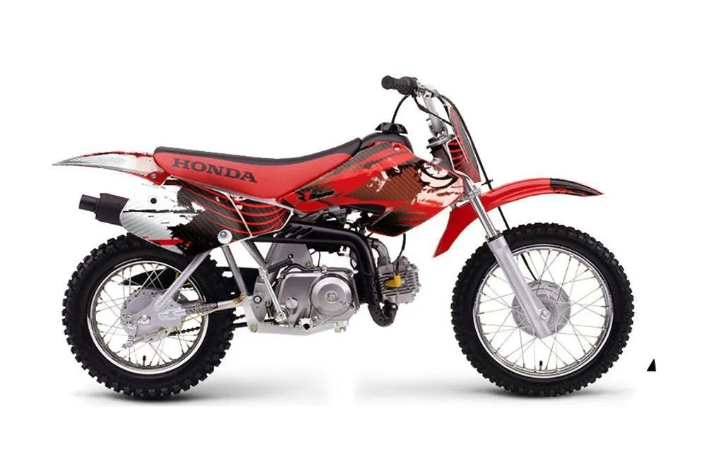 Honda XR70 Dirt Bike Graphic Kit - 2001-2003 Carbon X Red