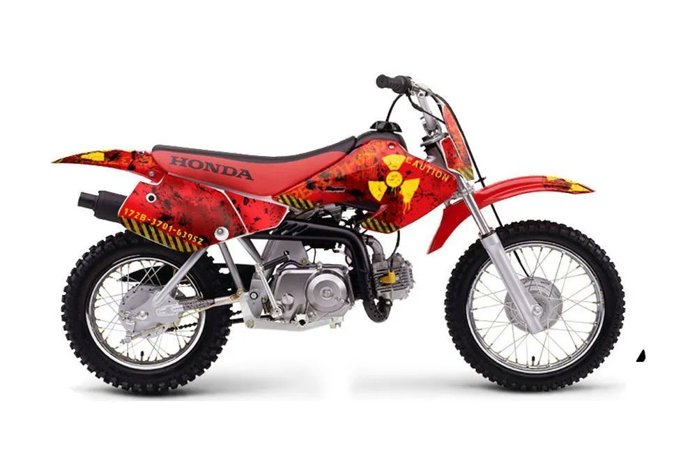 Honda XR70 Dirt Bike Graphic Kit - 2001-2003 Meltdown Red