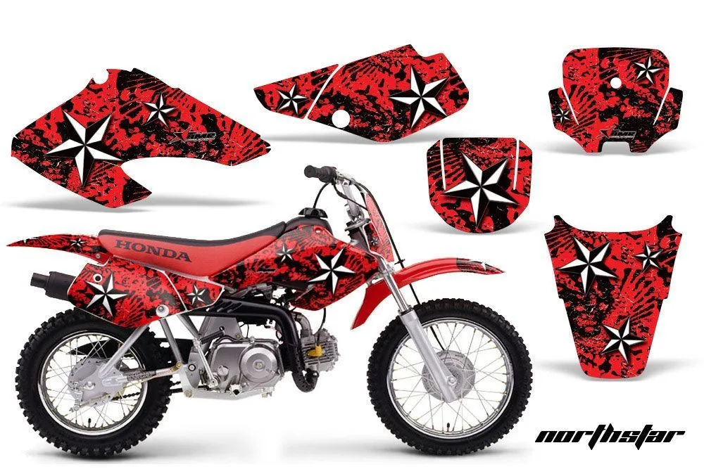 Honda XR70 Dirt Bike Graphic Kit - 2001-2003 Northstar Red