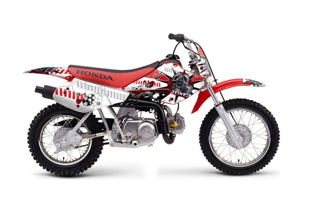 Honda XR70 Dirt Bike Graphic Kit - 2001-2003 Toxicity Red