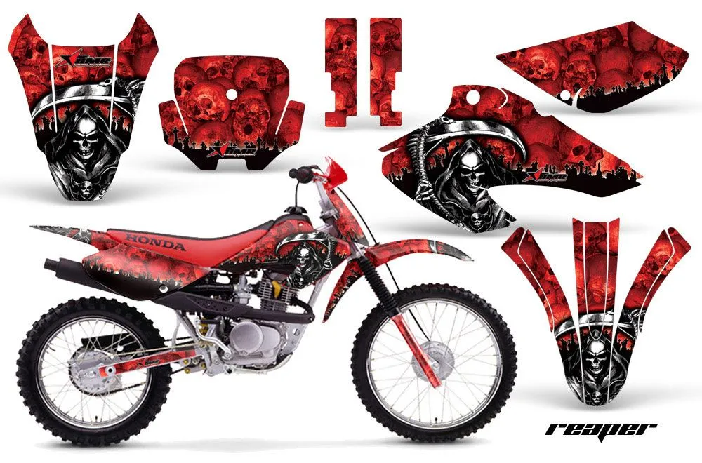 Honda XR80 Dirt Bike Graphic Kit - 2001-2003 Reaper Red
