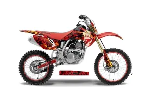 Honda CRF150 R Dirt Bike Graphic Kit - 2007-2016 Motorhead Mandy Red