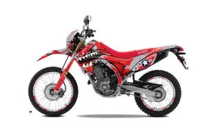 Honda CRF250 M Enduro Dirt Bike Graphic Kit - 2013-2020 P40 Warhawk Red