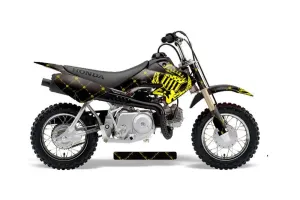 Honda CRF50 Dirt Bike Graphic Kit - 2004-2024 Silver Star - Reloaded Yellow