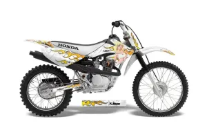 Honda CRF80 Dirt Bike Graphic Kit - 2004-2010 Motorhead Mandy White