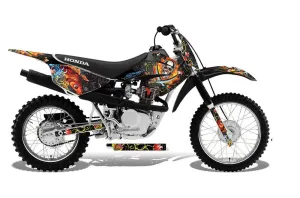 Honda CRF80 Dirt Bike Graphic Kit - 2011-2016 Ed Hardy - Pirates Black