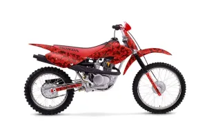 Honda XR100 Dirt Bike Graphic Kit - 2001-2003 Digicamo Red