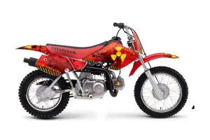 Honda XR50 Dirt Bike Graphic Kit - 2000-2003 Meltdown Red
