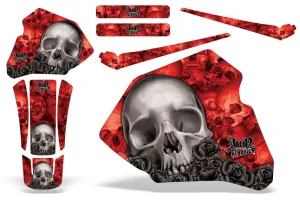 Honda XR80 Dirt Bike Graphic Kit - 1985-2000 Bone Collector Red