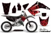 Honda CR250 Dirt Bike Graphic Kit - 1995-2015 Silver Star - Reloaded Red