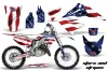 Honda CR250 Dirt Bike Graphic Kit - 1995-2015 Stars and Stripes Red White & Blue